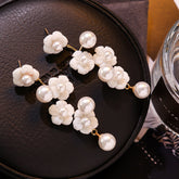 White Pearl Fairy Earrings